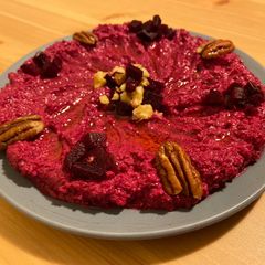 A picture of Beetroot dip.