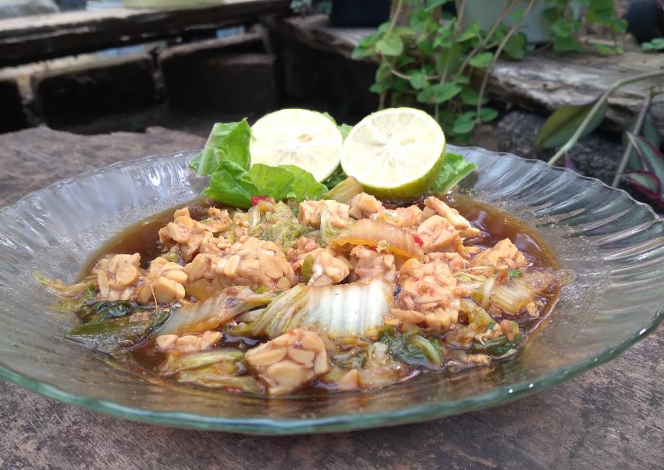 Seblak sawi hijau tempe original