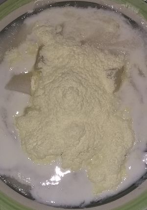 A picture of Semovita gruel.