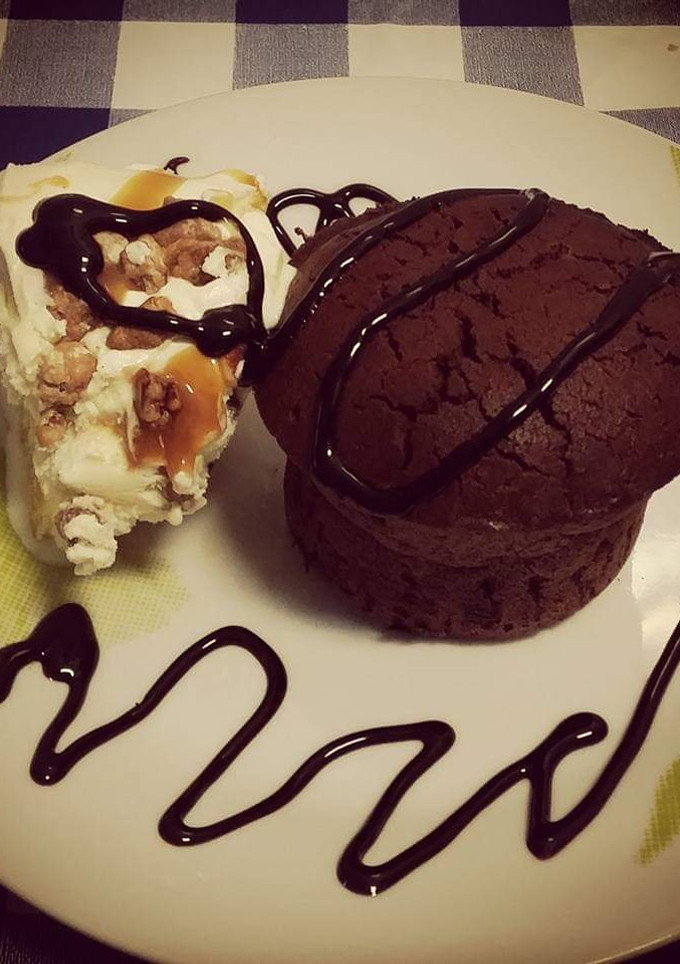 Una foto de Coulant de chocolate