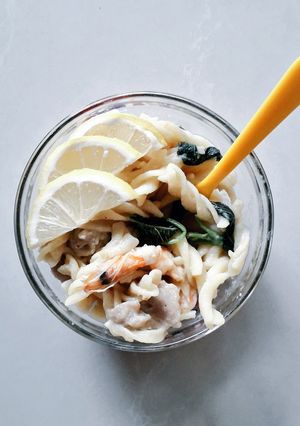 Foto resep Fusilli Alfredo Pasta