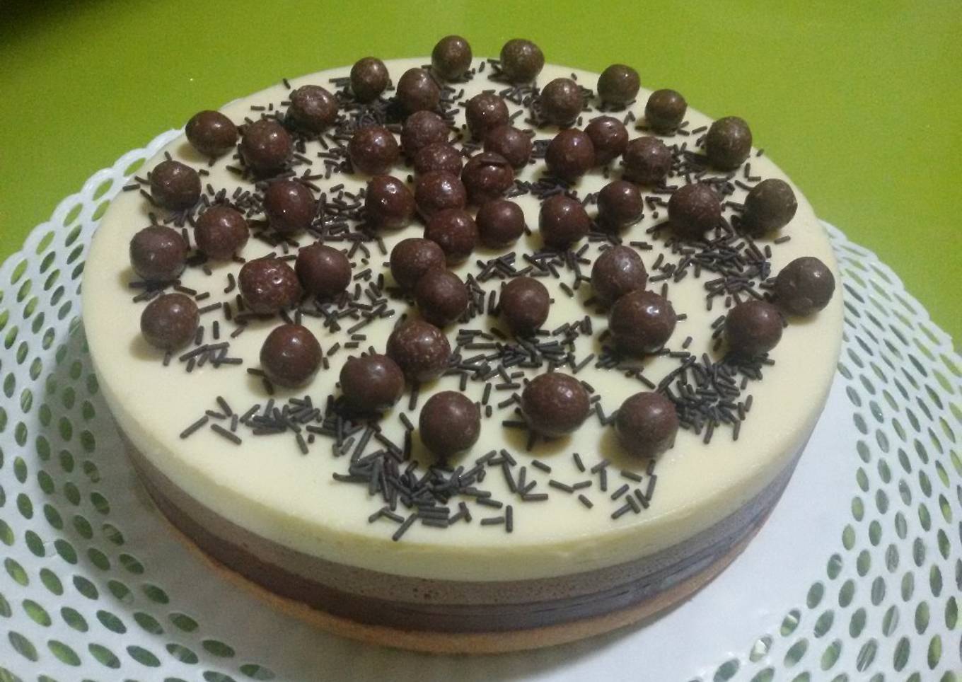 Tarta tres chocolates con thermomix