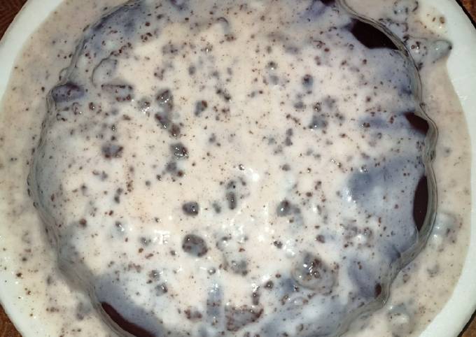 Nutrijel chocolatos dan vla susu oreo☺ tanpa susu cair