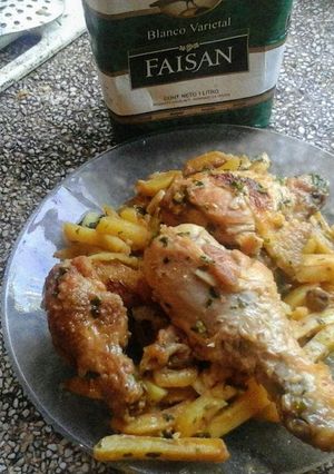 Una foto de Pollo al ajillo, el verdadero