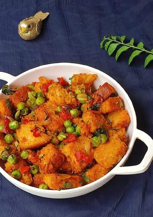 A picture of Bread Upma.