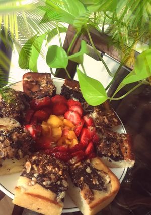 عکسی از دستور کیک موز و گردو