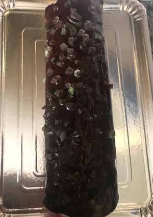 Una foto de Brazo de gitano de nata con ganache de chocolate