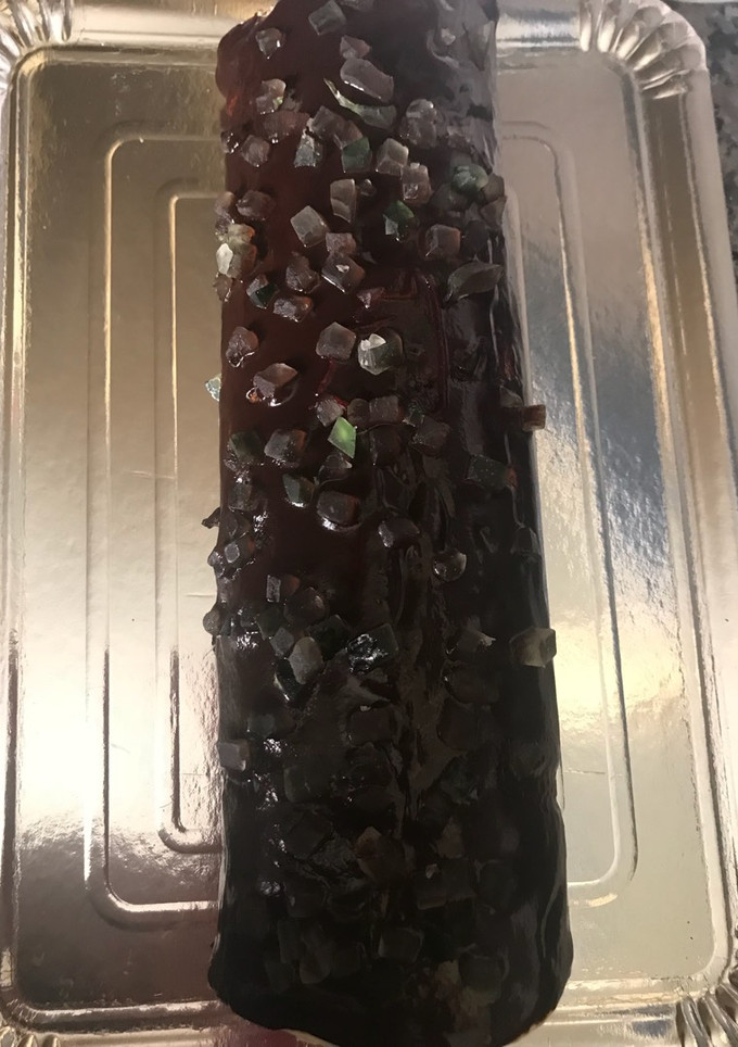 Una foto de Brazo de gitano de nata con ganache de chocolate