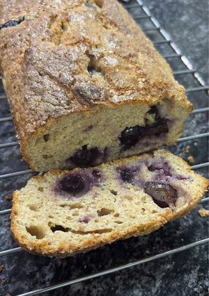 Una foto de Budín limón y arándanos integral