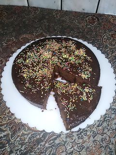 عکسی از دستور کیک خیس شکلاتی