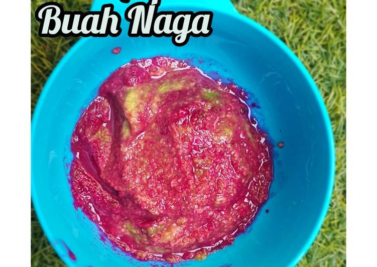 Bahan Pure Alpukat Buah Naga (6M) | Langkah Membuat Pure Alpukat Buah Naga (6M) Yang Lezat Sekali