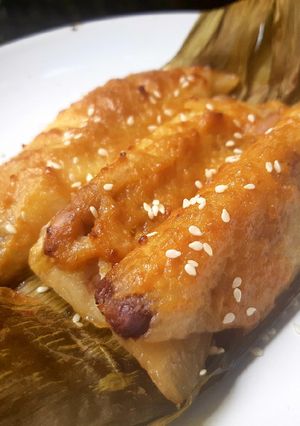 รูปของ ข้าวต้มมัดย่างมิโซะ Miso Glazed Kaotom #leftover #upcycle no.13