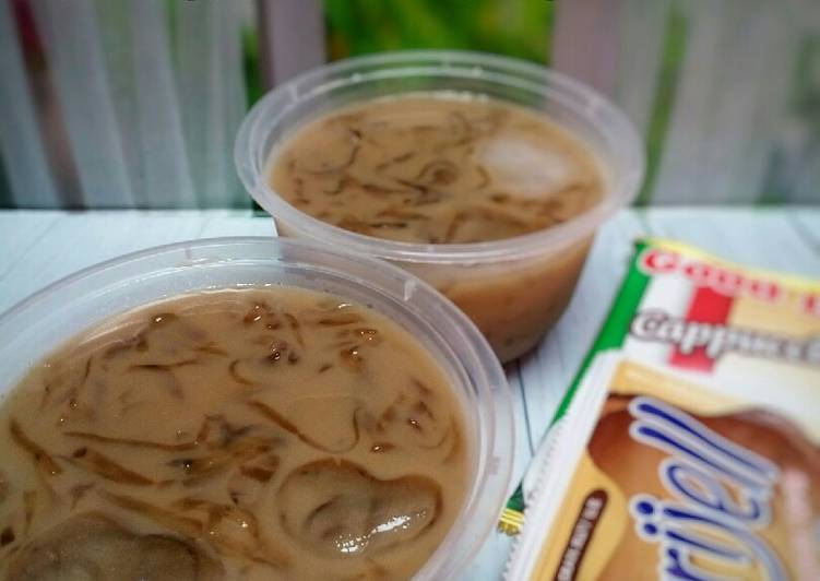 Resep: Enak313.Es Cappuccino Cincau
