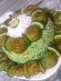 Green biryani with kofta cake🍽