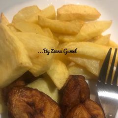 A picture of Fried Yam, Plantain And Potatoes.