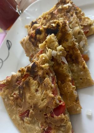 صورة لوصفة بان كيك بيض بالخضار