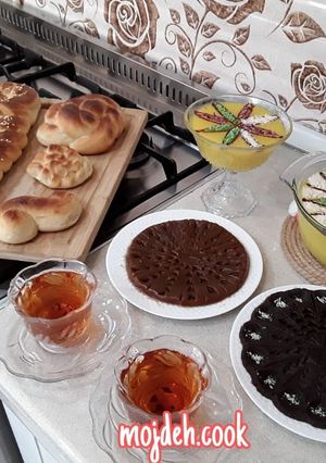 عکسی از دستور شله زرد و حلوا کاکائویی
