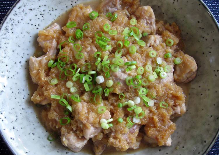 Simple Way to Make Award-winning Chicken With Grated Daikon Sauce