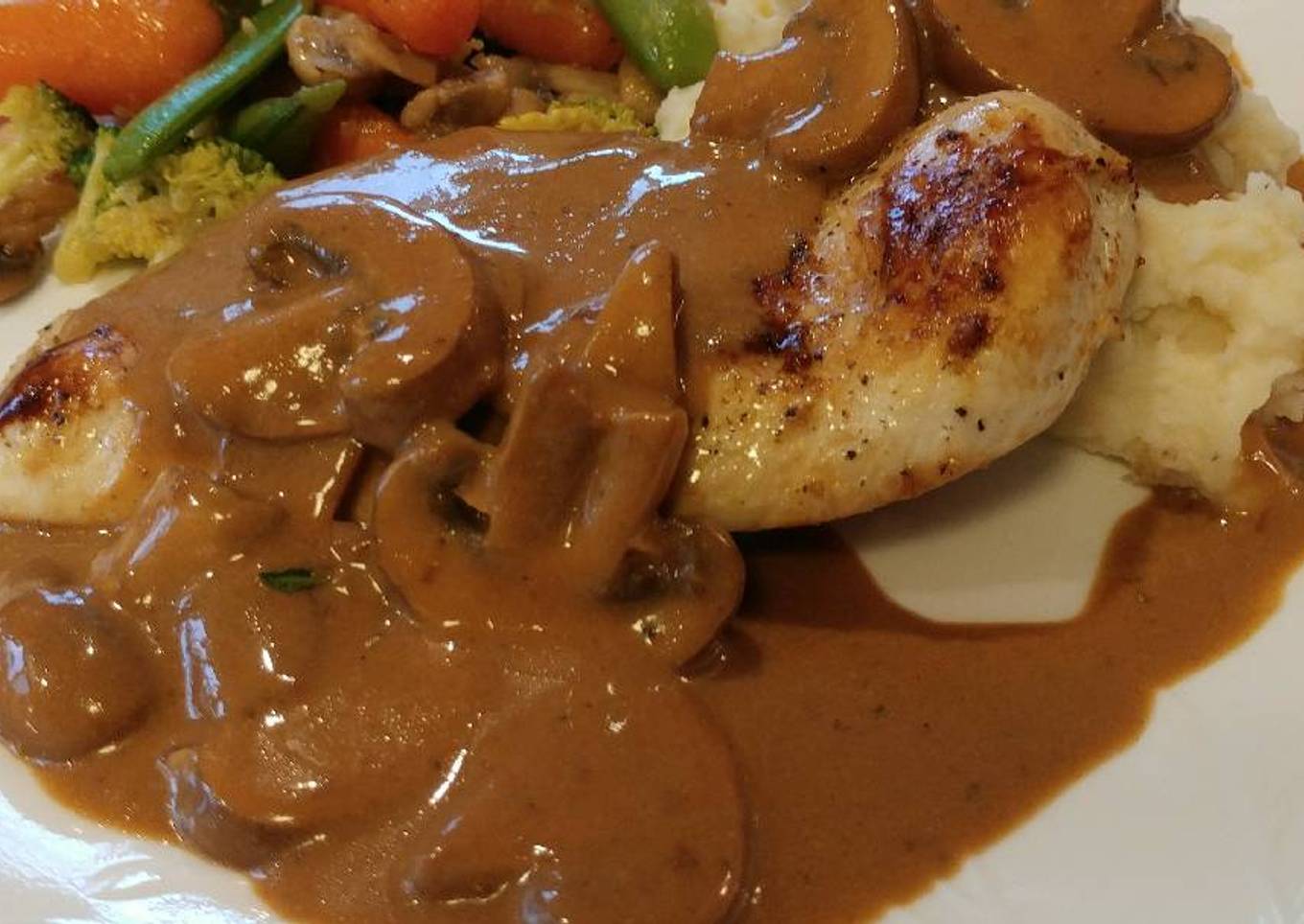 Recipe of Award-winning Pan Seared Chicken Breast smothered in a
Crimini Mushroom Sauce