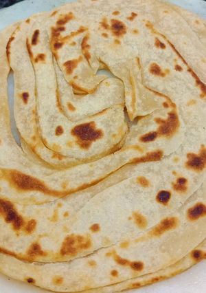 A picture of Lachha paratha.