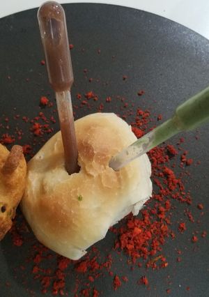 A picture of Stuffed bread with potatoes filing...