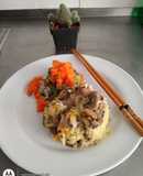 Arroz en Molde con champiñones