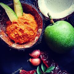 A picture of PACHA MANGA CHAMANTHI/RAW MANGO CHUTNEY.