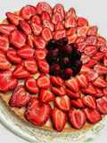 Tarta de fresas con crema pastelera