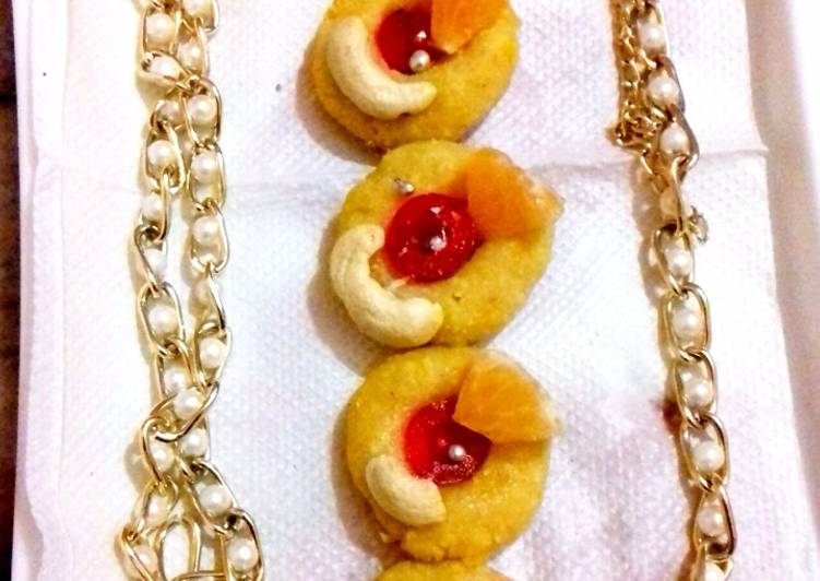 Orange (cashew) kaju sandesh