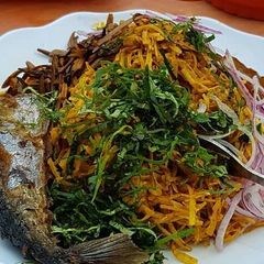 A picture of African salad (Abacha).