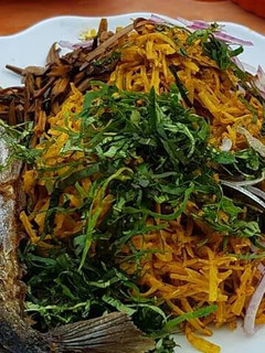 A picture of African salad (Abacha).