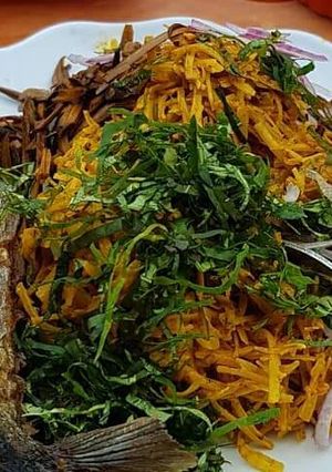 A picture of African salad (Abacha).