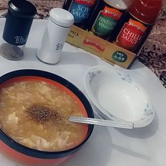 A picture of Chicken corn soup.