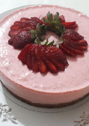 Una foto de Mousse de frutillas