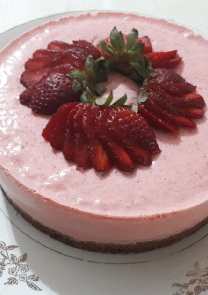 Una foto de Mousse de frutillas