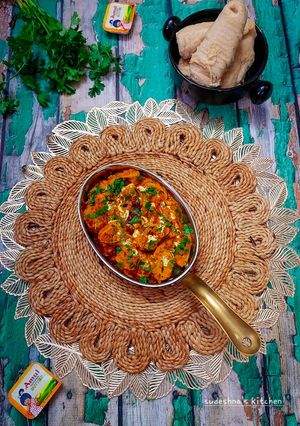 A picture of Soya Chaap Masala.