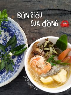 Hình của món Ăn dặm cho bé: Bún riêu cua đồng.
