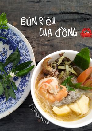 Hình của món Ăn dặm cho bé: Bún riêu cua đồng.