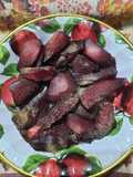 Peras con canela, anís y vino tinto