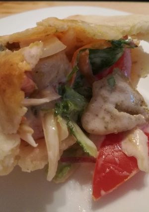 Gyros gluténmentes pitában, ahogy mi is ehetjük:-) recept fotója