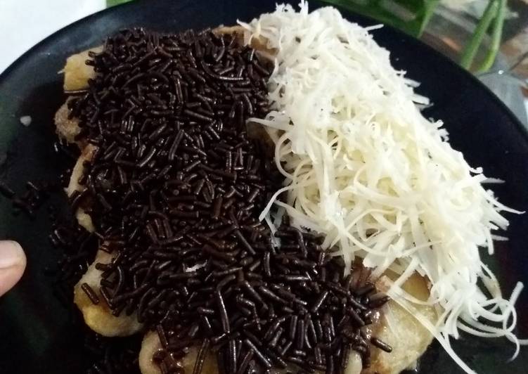 Pisang goreng keju meises