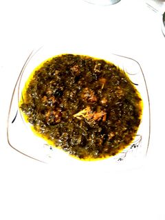عکسی از دستور خورشت آلو اسفناج