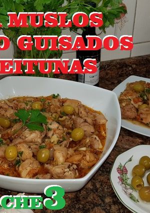 Una foto de Contra Muslos de pollo guisados con la aceitunas