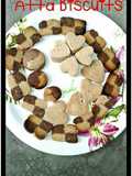 Homemade atta cookies/biscuits baked in kadai