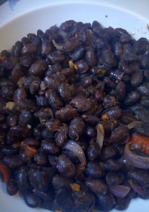 A picture of Njahe dry fried (black beans)#localfoodcontest Nairobi east.