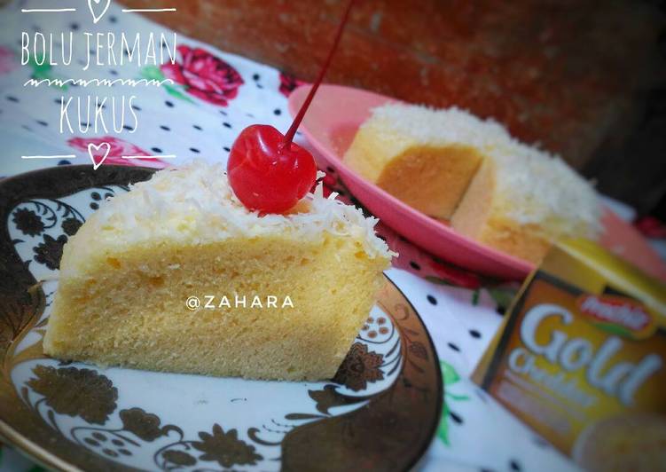 Cara Gampang Menyiapkan Bolu Jerman Kukus (No Mixer) Anti Gagal