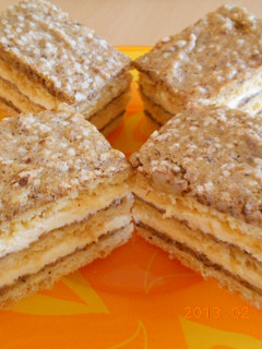 Habos-diós szelet recept fotója