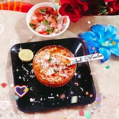 A picture of Mexican Tomato & Corn Soup.