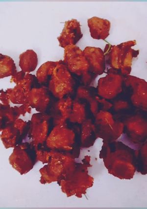 'स्पाइसी सोया चंक्स'(Spicy Soya Chunks Recipe in hindi) रेसिपी मुख्य फोटो
