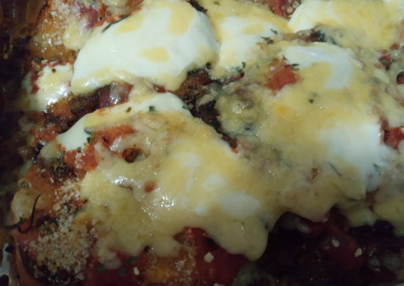Rodajas de calabaza ala mozzarella al horno manjar